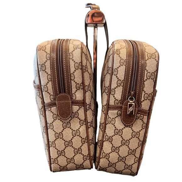 Gucci Vintage GG Supreme Coated Canvas Bicycle Saddle Bags - Picture 1 of 12